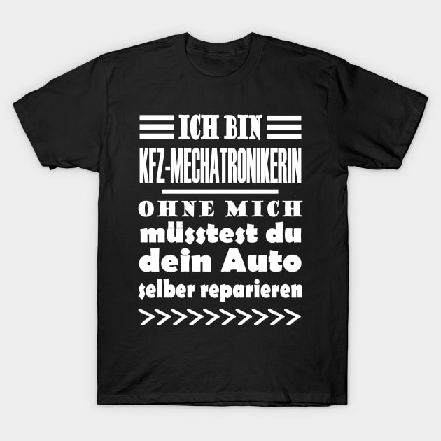 Mechatronikerin KFZ Auto Motorrad Mädchen T-Shirt by FindYourFavouriteDesign